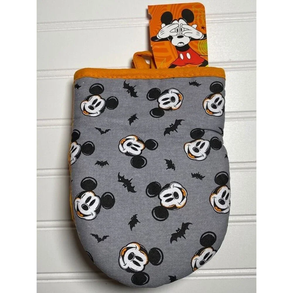 Disney Mickey Mouse Halloween Bats Oven Mini Mitts Pot Holder 2pc New!
